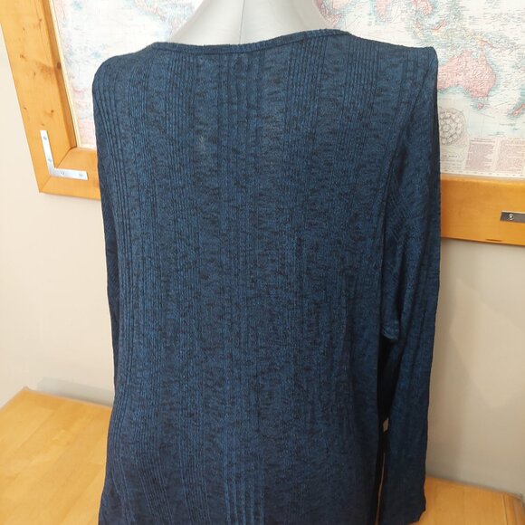 Pennington's Women's DC Jeans Long Sleeve V Neck Tunic Top front pockets Size 3X - Picture 6 of 11